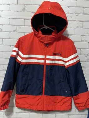 Youth Tommy Hilfiger Jacket Coat Red Blue White Sz LG  12-14